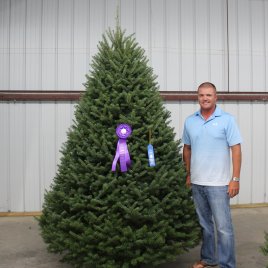 2021 Tree contest champion, Silent Night Evergreens from Endeavor, David Chapman